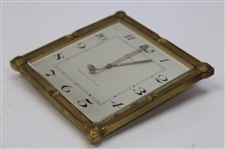 Vintage German Abercrombie & Fitch Square Golf Themed 8 Day Clock