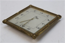 Vintage German Abercrombie & Fitch Square Golf Themed 8 Day Clock