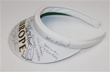 Annika Sorenstam & 1996 European Team Signed Solheim Cup Visor JSA ALOA