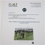Palmer, Nicklaus, Watson & Floyd Signed 1995 Open Photo - Arnie's Last JSA ALOA