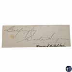 Walter Hagen Signed Cut Signature JSA ALOA