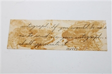 Walter Hagen Signed Cut Signature JSA ALOA
