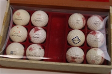 1899-1939 Limited Edition 'Anthology of the Golf Ball' Original Molds Display - Brown