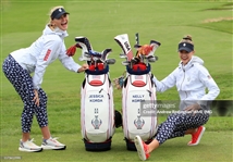 Nelly Korda's 2019 Solheim Cup Debut Tournament-Worn G/Fore 'Pray For Birdies' Red Golf Shoes