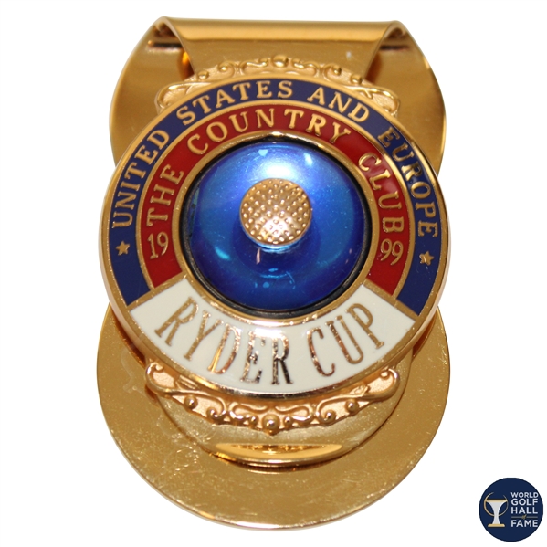 1999 The Ryder Cup at The Country Club (Brookline) Gold Tone Money Clip