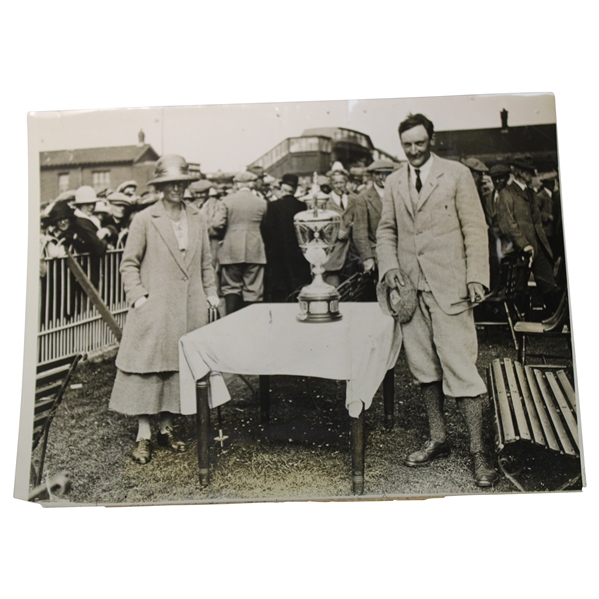 1922 Ernest Holderness Two Time Winner of the British Amateur with Trophy Photo