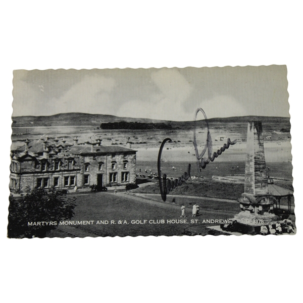 Arnold Palmer Signed R&A Golf Club House St. Andrews Post Card JSA ALOA