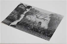 Gary Player Signed Drives the Falls 8x12 B&W Photo JSA ALOA