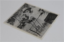 Lee Trevino Signed Catches Snake with Axe in Hand 8x9 B&W Photo JSA ALOA