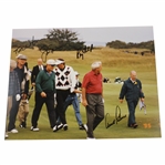 Arnold Palmer, Jack Nicklaus, Tom Watson & Ray Floyd Signed 11x14 The 1995 OPEN Original Photo JSA ALOA