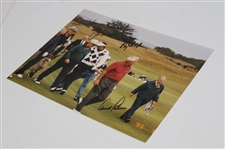 Arnold Palmer, Jack Nicklaus, Tom Watson & Ray Floyd Signed 11x14 The 1995 OPEN Original Photo JSA ALOA