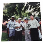 Arnold Palmer w/NFL & MLB HoFers Jerry Rice & Yogi Berra Signed Photo JSA ALOA