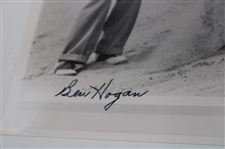 Ben Hogan Signed Blasts Out of Bunker 11x14 B&W Photo JSA ALOA 