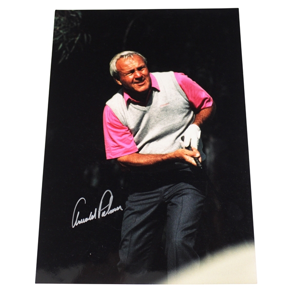 Arnold Palmer Silver Signed Follow Through 11x16 Photo JSA ALOA