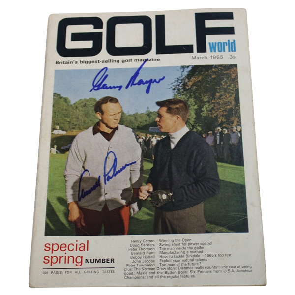 Arnold Palmer & Gary Player Signed 1965 Golf World Magazine - March JSA ALOA
