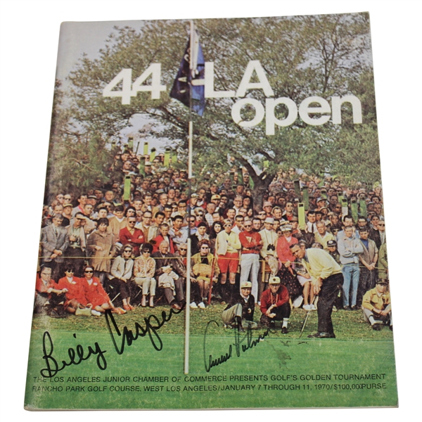 Arnold Palmer & Champ Billy Casper Signed 1970 LA Open at Rancho Park Program JSA ALOA