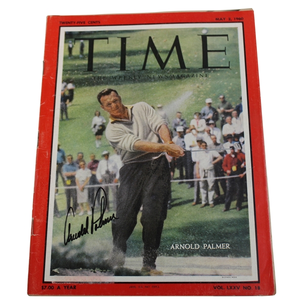 Arnold Palmer Signed 1960 Time Magazine - May JSA ALOA