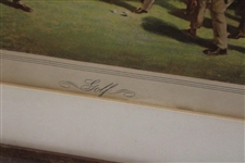 1850 'The Golfers - Grand Match Played Over St. Andrews Links' By Charles Lee & Chas Wagstaffe w/Certificate - Framed
