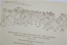 1850 'The Golfers - Grand Match Played Over St. Andrews Links' By Charles Lee & Chas Wagstaffe w/Certificate - Framed