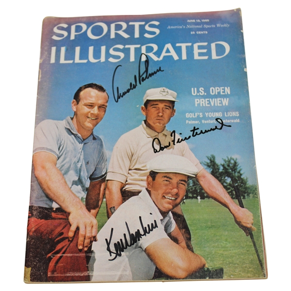 Palmer, Finsterwald, & Venturi Signed 1960 Sports Illustrated Magazine - June JSA ALOA