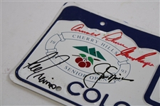 Big 3' Palmer, Nicklaus, Player & Lee Signed 1993 US Sr Open at Cherry Hills License Plate JSA ALOA