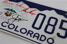 Big 3' Palmer, Nicklaus, Player & Lee Signed 1993 US Sr Open at Cherry Hills License Plate JSA ALOA