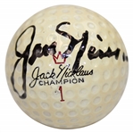 Jack Nicklaus Signed Classic MacGregor Jack Nicklaus Champion 1 Logo Golf Ball JSA ALOA