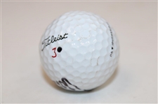 Arnold Palmer Signed Personal Used Titleist 3 Logo Golf Ball JSA ALOA