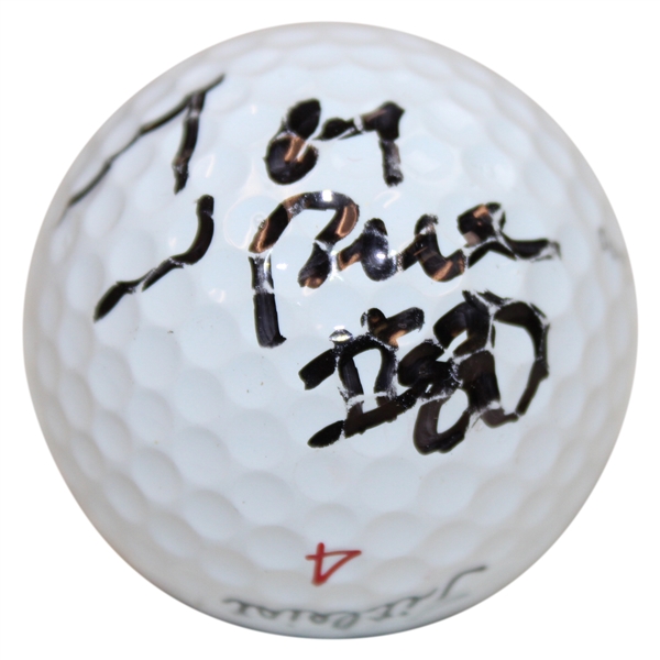 NFL HoFer Jerry Rice Signed Titleist Logo Golf Ball w/#80 JSA ALOA