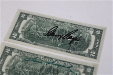 Sam Snead & Two(2) Gary Player Signed $2.00 Bills JSA ALOA