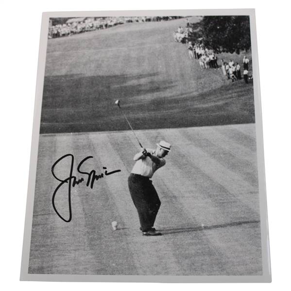 Jack Nicklaus Signed 18th Hole at Augusta Tee Shot 8x10 B&W Photo JSA ALOA