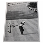 Jack Nicklaus Signed 18th Hole at Augusta Tee Shot 8x10 B&W Photo JSA ALOA