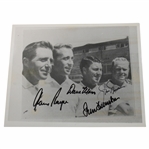 Nicklaus, Player, Marr & Thompson Signed 8x10 B&W Photo JSA ALOA