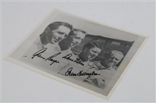 Nicklaus, Player, Marr & Thompson Signed 8x10 B&W Photo JSA ALOA
