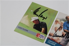Big 3' Palmer, Nicklaus & Player Signed Senior PGA Tour Pro-Set Golf Cards JSA ALOA