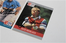 Big 3' Palmer, Nicklaus & Player Signed Senior PGA Tour Pro-Set Golf Cards JSA ALOA