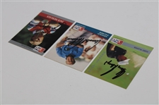 Big 3' Palmer, Nicklaus & Player Signed Senior PGA Tour Pro-Set Golf Cards JSA ALOA