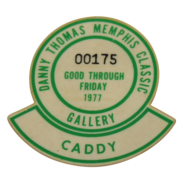 Al Geiberger Shoots First 59! - 1977 Danny Thomas Memphis Classic Caddy Badge #175