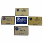 1981, 1982, 1984, 1986 & 1987 PGA Championship Caddie Badges