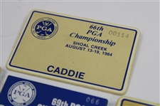 1981, 1982, 1984, 1986 & 1987 PGA Championship Caddie Badges