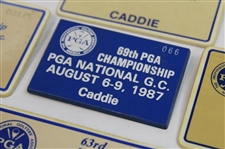 1981, 1982, 1984, 1986 & 1987 PGA Championship Caddie Badges