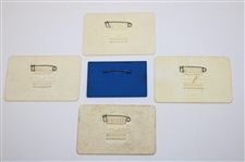 1981, 1982, 1984, 1986 & 1987 PGA Championship Caddie Badges