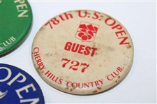1977 & Two (2) 1978 US Open Championship Staff & Guest Badges