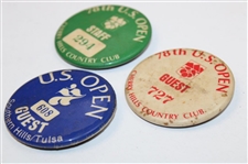 1977 & Two (2) 1978 US Open Championship Staff & Guest Badges