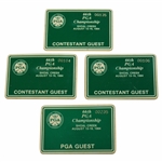 Four (4) 1984 PGA Championship at Shoal Creek Contestant & PGA Guest Badges