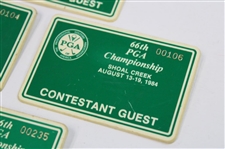 Four (4) 1984 PGA Championship at Shoal Creek Contestant & PGA Guest Badges