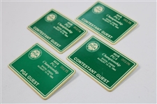 Four (4) 1984 PGA Championship at Shoal Creek Contestant & PGA Guest Badges
