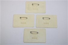Four (4) 1984 PGA Championship at Shoal Creek Contestant & PGA Guest Badges