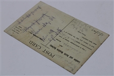 Harry Vardon Irish Golf Links London & North Western Railway 1907 Acknowledgement Postcard