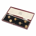Six (6) Brass Golf Buttons in Original Box